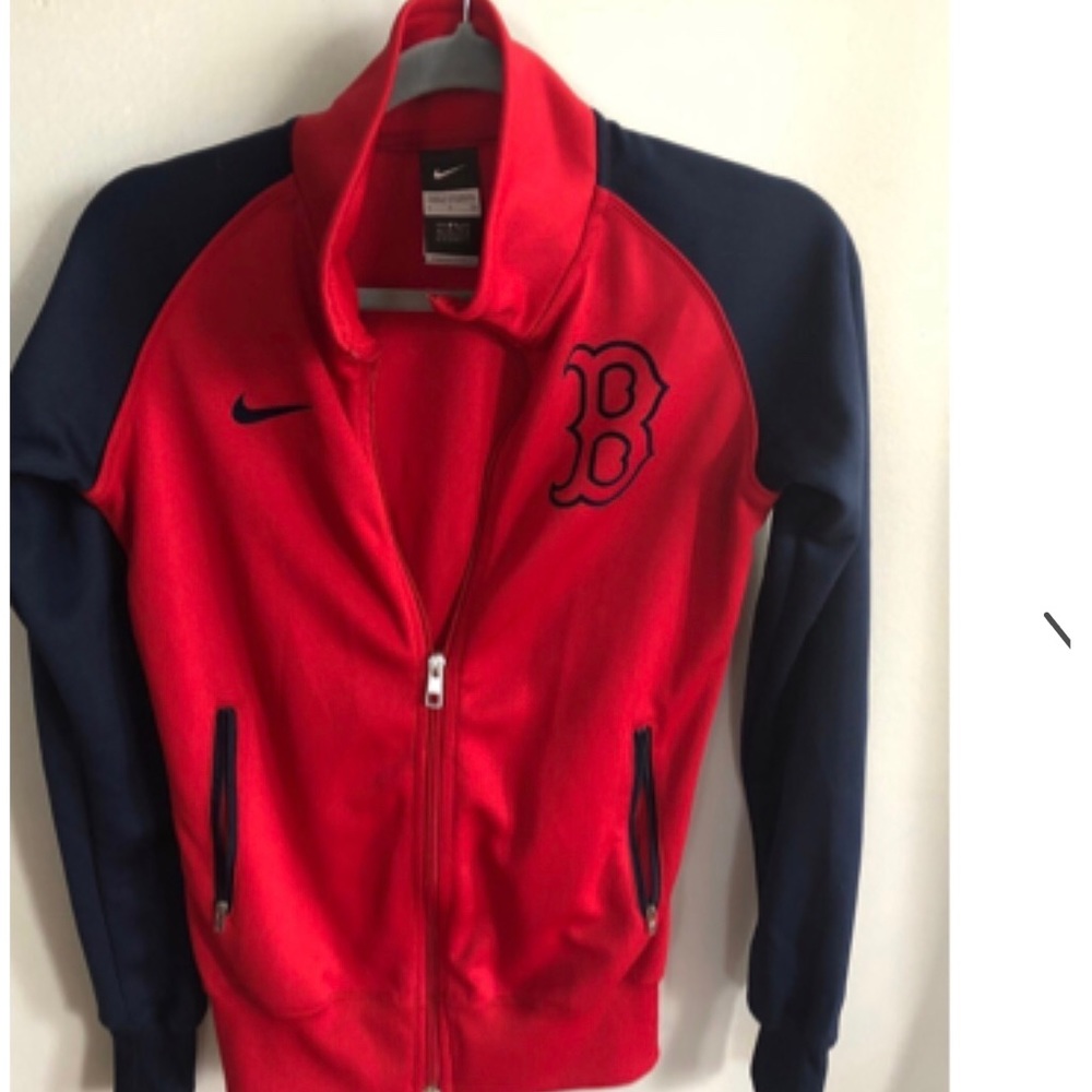 Nike Red and Navy Boston Red Sox Full-Zip Jacket